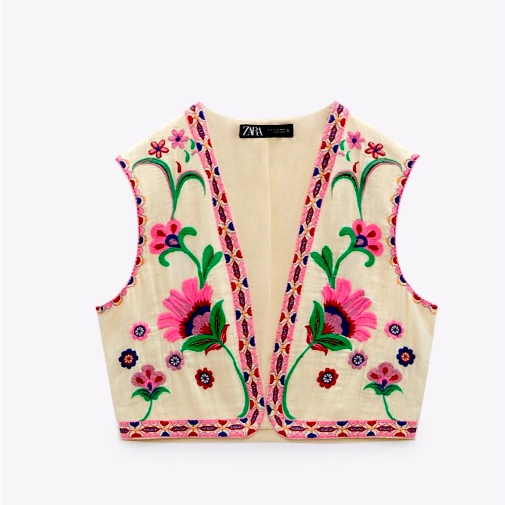 Zara Embroidered Vest